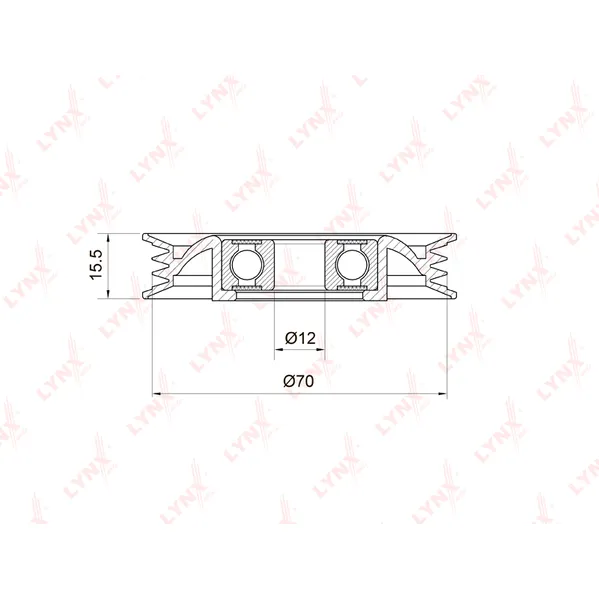 Ролик натяжной приводной LYNXauto PB-5040