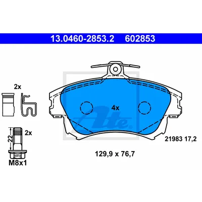 Комплект тормозных колодок ATE 13046028532