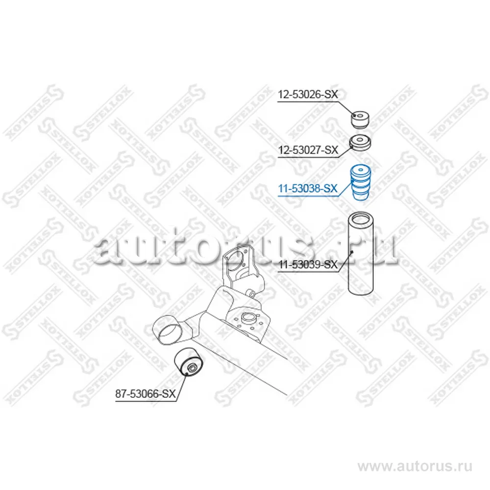 Отбойник амортизатора заднего KIA PICANTO 04 5532607100 STELLOX 1153038SX