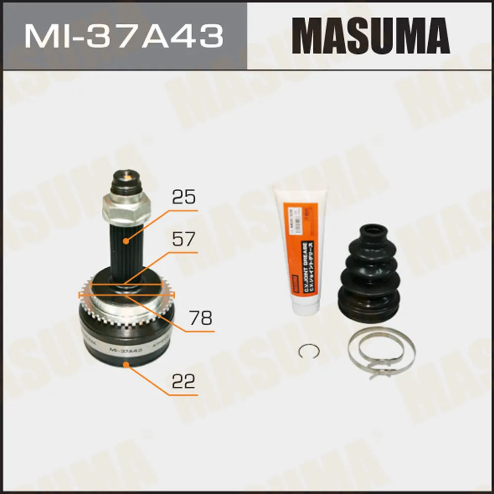 ШРУС Masuma 22x57x25x43 (1/6) MASUMA MI37A43