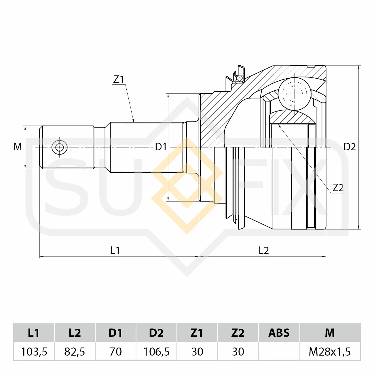 ШРУС SUFIX ST-1082
