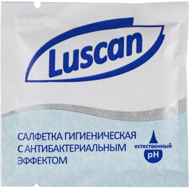 Салфетки влажные Luscan антибактериальные в саше 15х13,5см 1000шт/уп 1625793