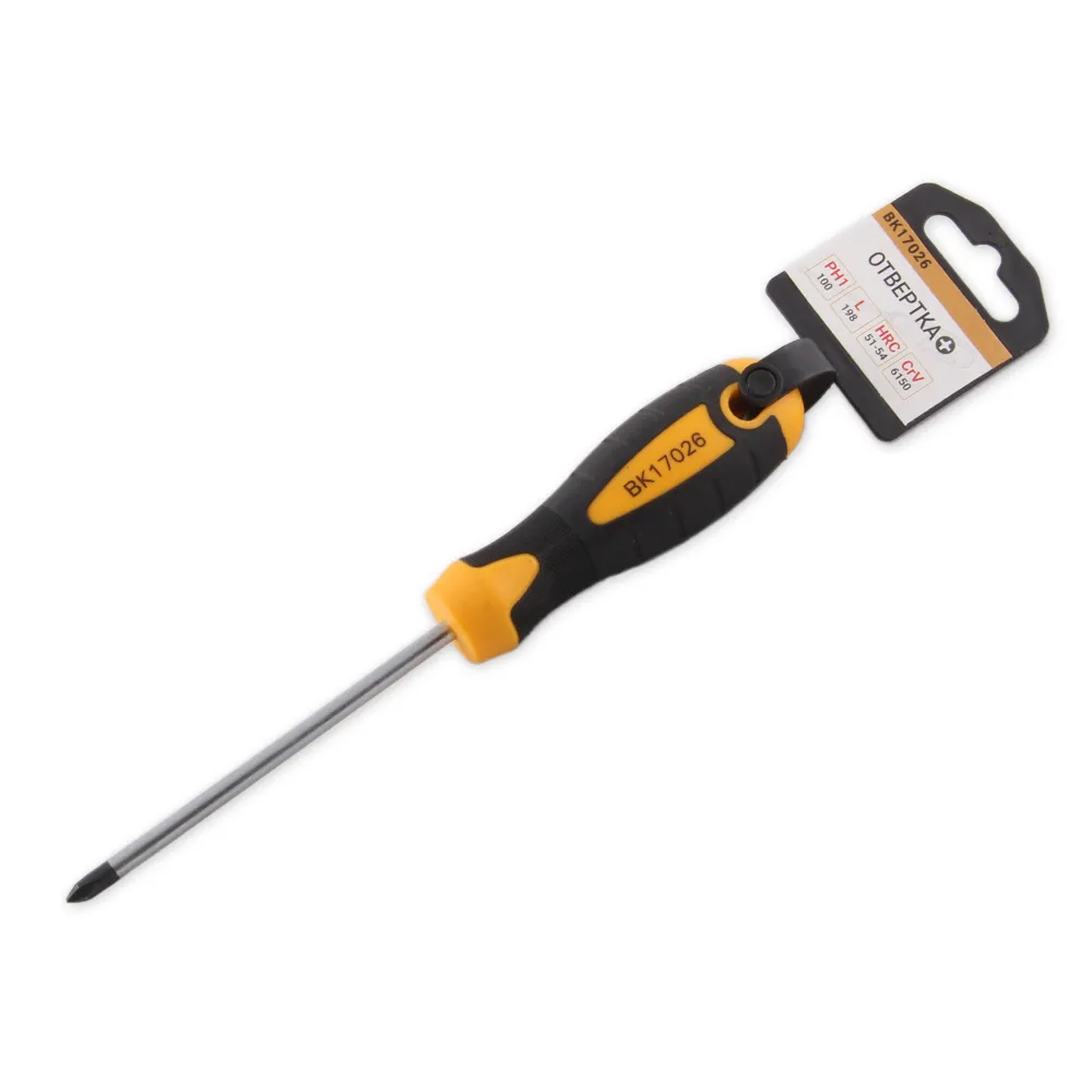 Отвертка крестовая PH 1x100 мм . L 198 мм . BK17026