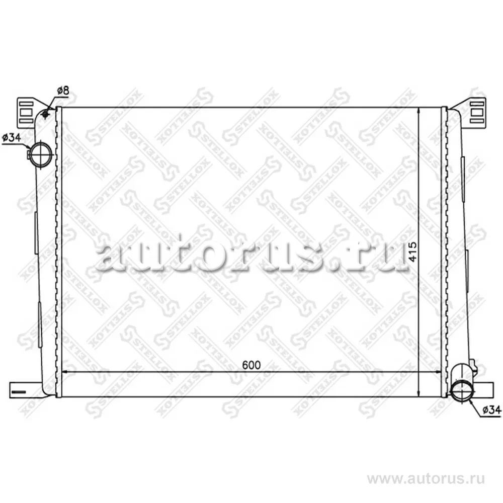 Радиатор системы охлаждения BMW Mini One 1.4-1.6i 06>/Mini Cooper STELLOX 10-25408-SX