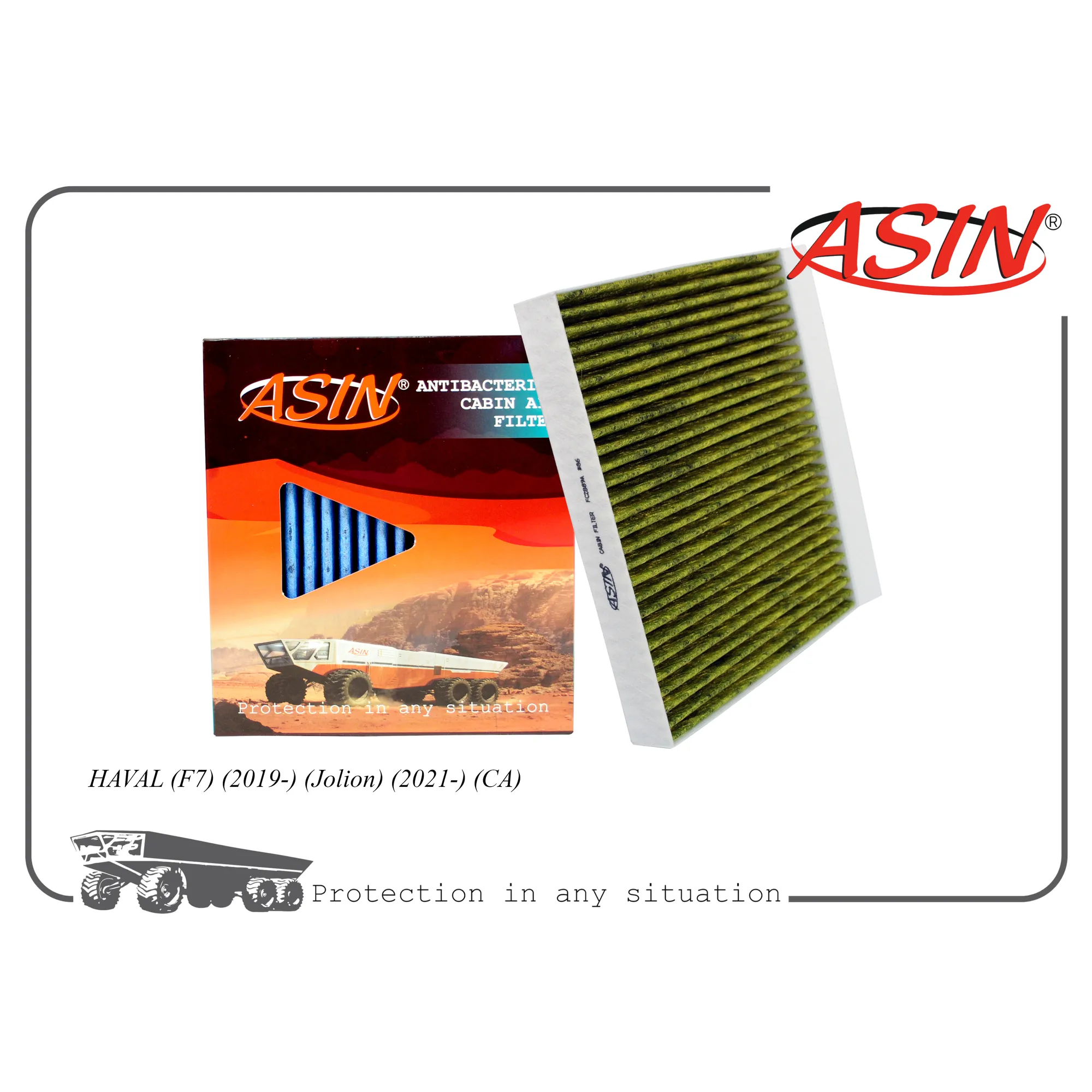 Фильтр салонный антибактериальный HAVAL F7 19->/Jolion 21-> ASIN ASIN.FC2889A