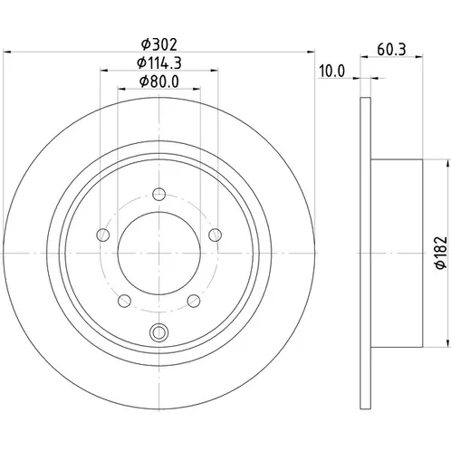 Диск тормозной с покрытием NISSHINBO ND3039K