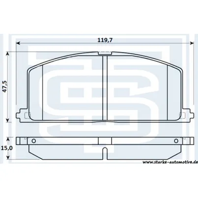 Колодки тормозные перед. TOYOTA CARINA II (T15/T17) / CELICA/COROLLA (E8/E9/E11) STARKE 179-843