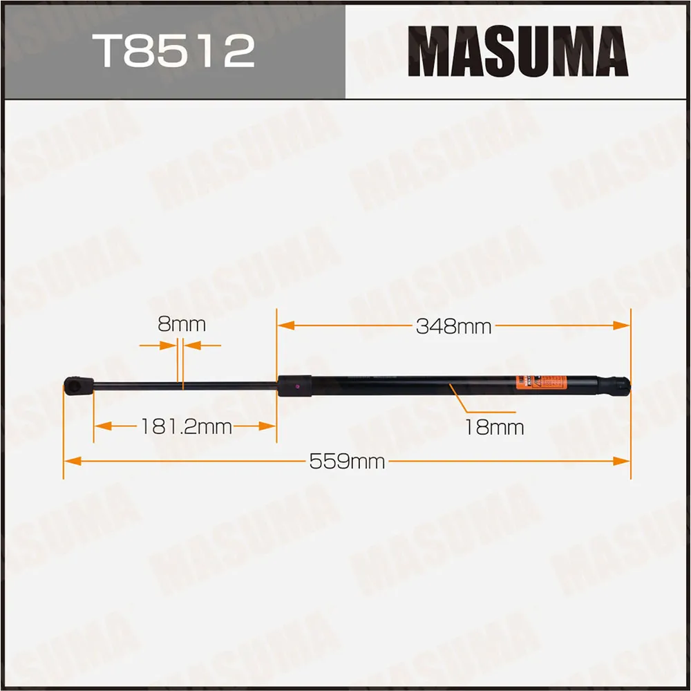 Упор газовый багажника MASUMA L559mm (140) MASUMA T8512