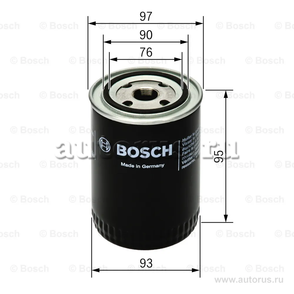 Фильтр масляный FORD FIESTA IV 95-02, FIESTA фургон 96-, FIESTA фургон 98-, FOCUS 98-04, FOCUS седан 99-05, FOCUS универсал 99-04, TOURNEO CONNECT 02-, TRANSIT