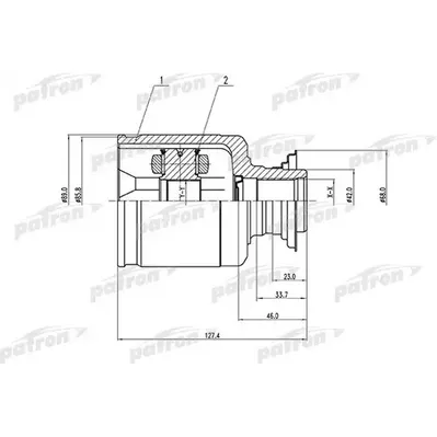 ШРУС внутренний правый 29x42x35 HONDA PILOT YF4 09- PATRON PCV1512