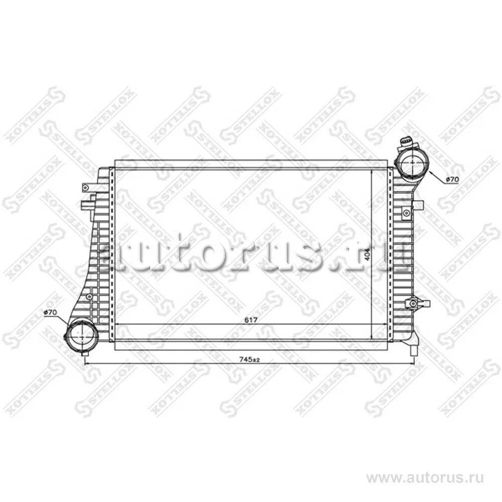 Интеркулер VW Caddy/Golf/Jetta/Passat 1.9TDi 05> STELLOX 10-40183-SX