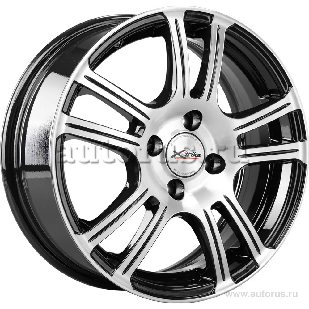 Диск литой R15 6J 4x114.3/66.1 ET40 X-trike X-105 BK/FP 10868