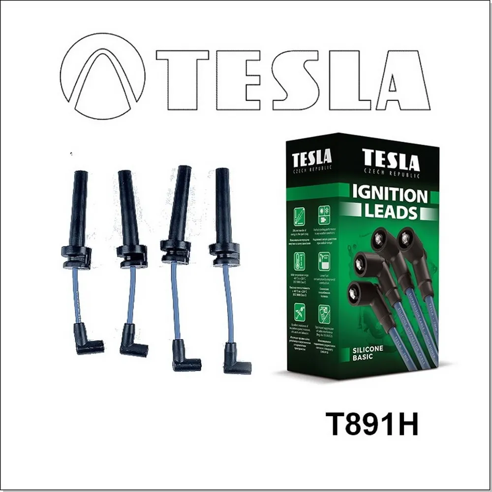 Провода в/в для а/м ГАЗ дв Chrysler 2.4 70% силикон TESLA TESLA T891H