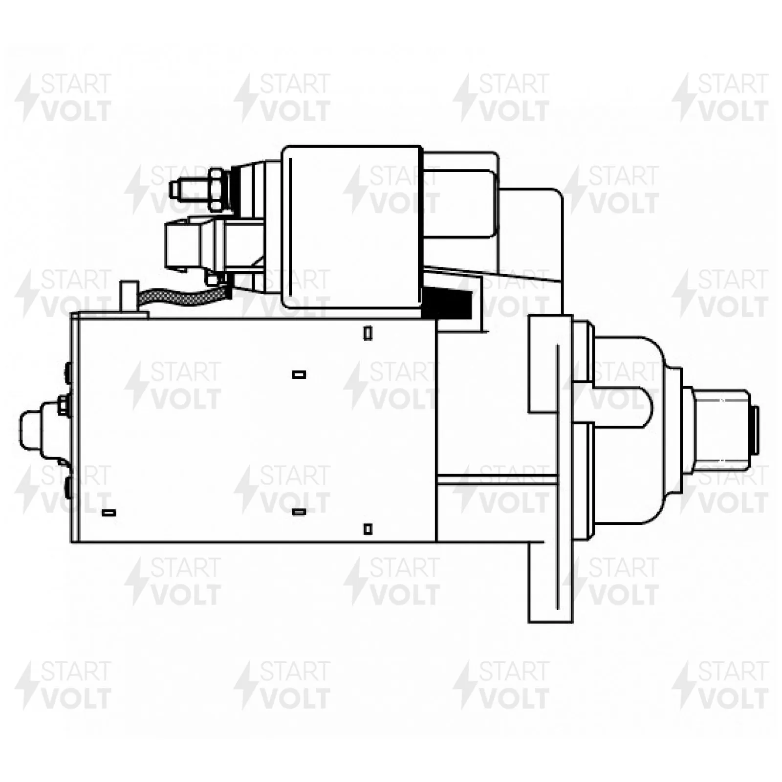 Стартер для VAG Sharan (97-)/Ford Galaxy (95-) 1.9TDI 2кВт STARTVOLT LSt 1891