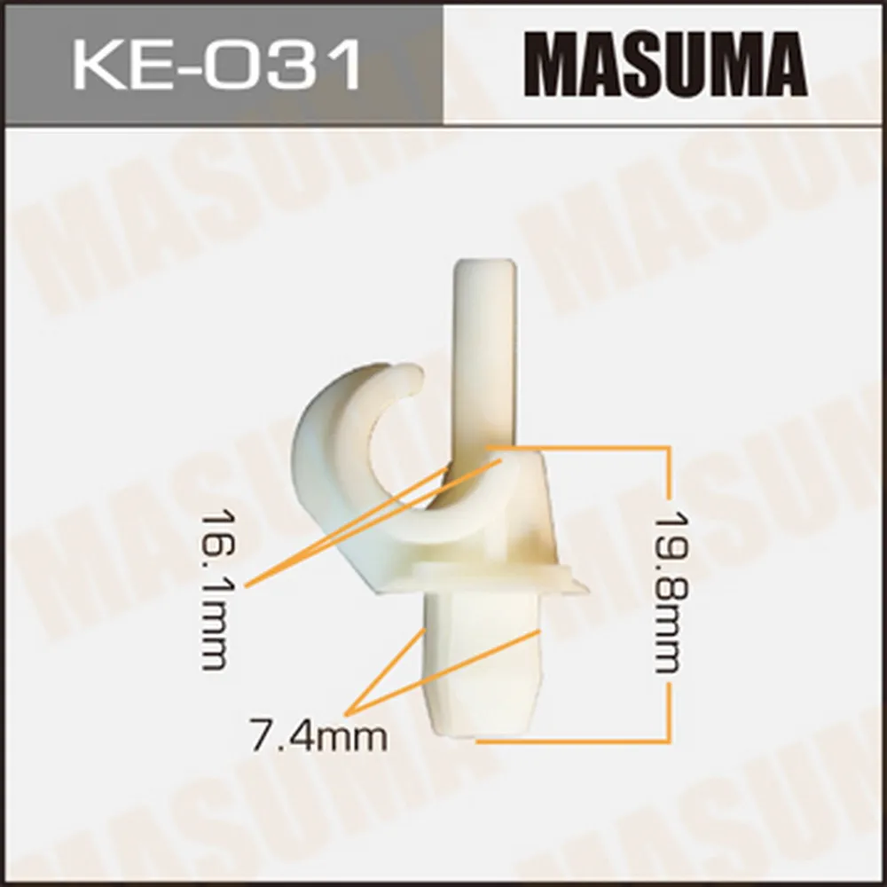 Клипса автомобильная уп.50 MASUMA KE031
