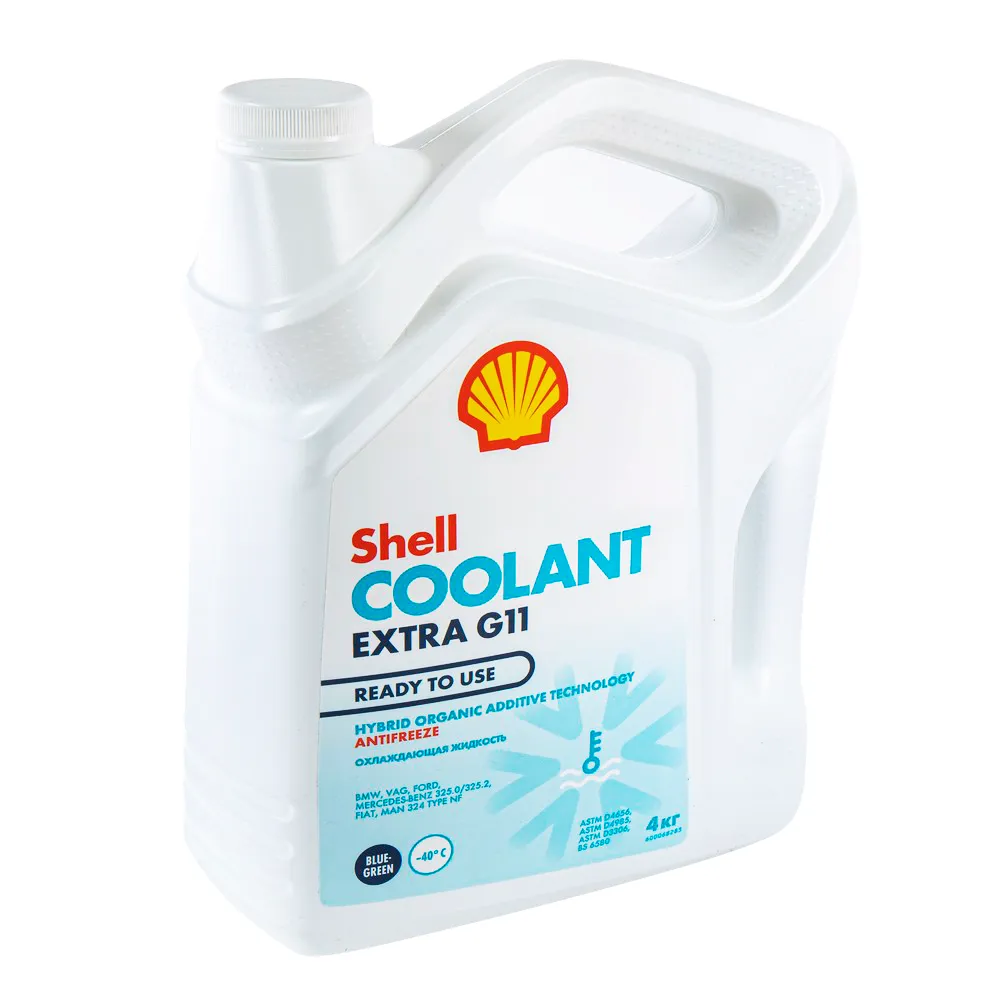 Антифриз SHELL Coolant Extra G11 готовый -40C сине-зеленый 4 кг 550062770