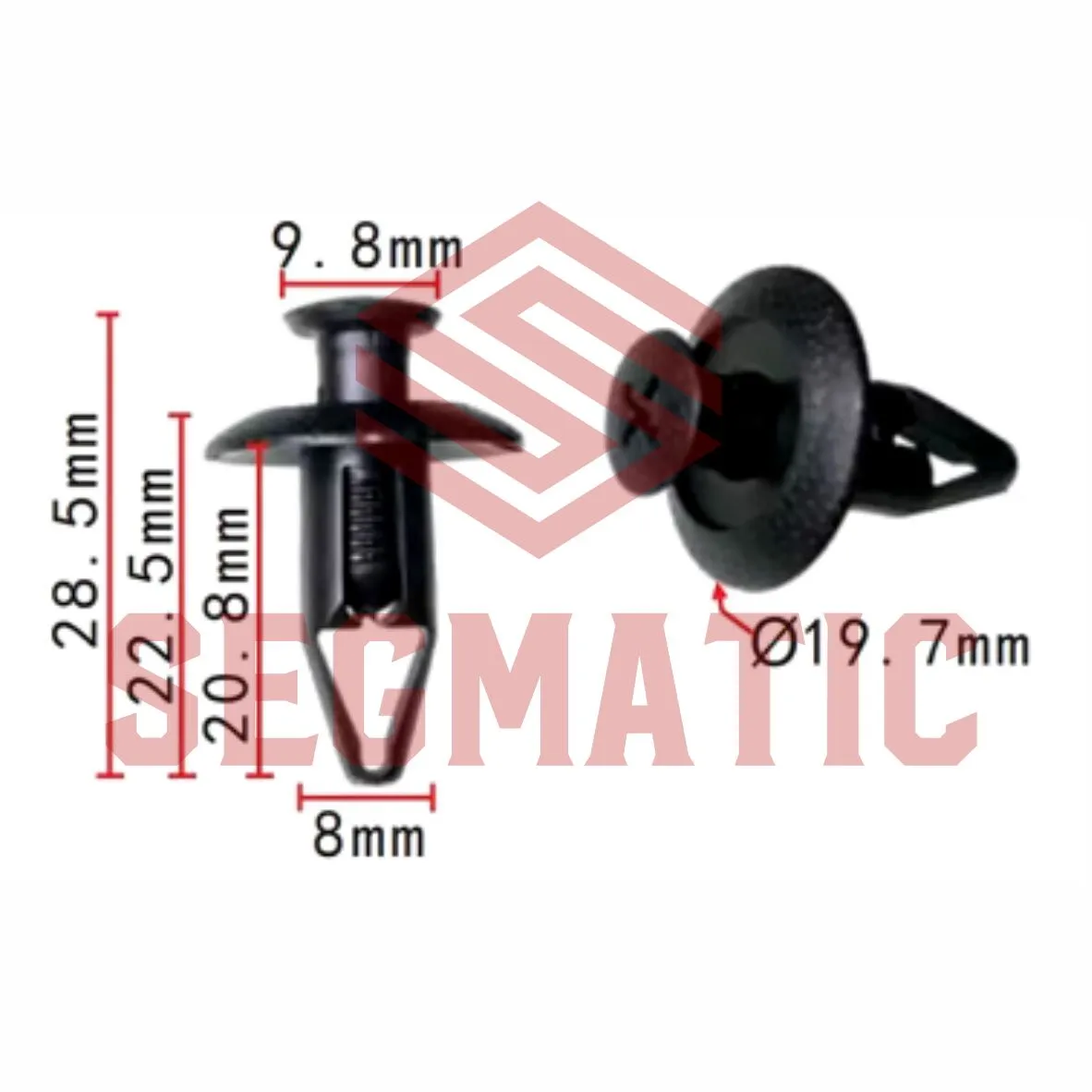 Клипса пластмассовая MITSUBISHI SEGMATIC SG70203468