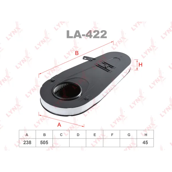 Фильтр воздушный LYNXauto LA-422