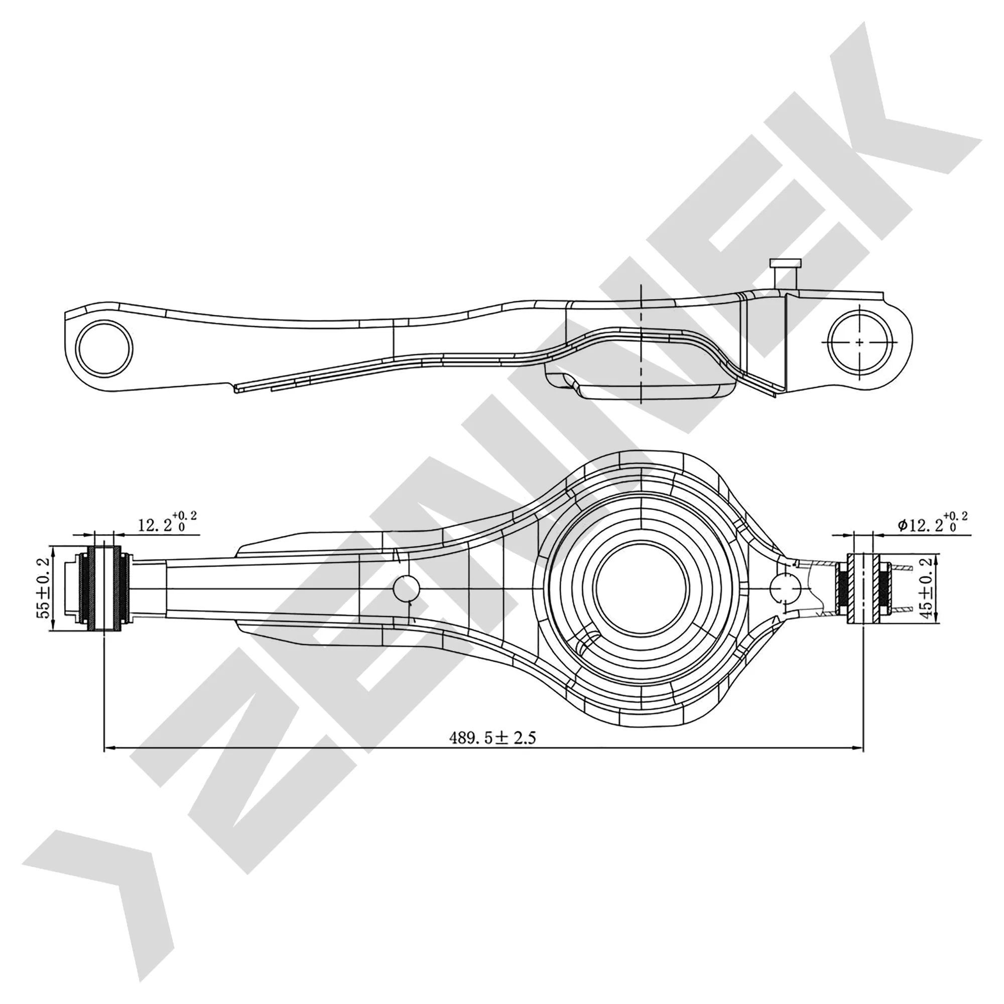 Рычаг задний нижний левый/правый FORD FOCUS 98-03 ZENNEK DCA0097
