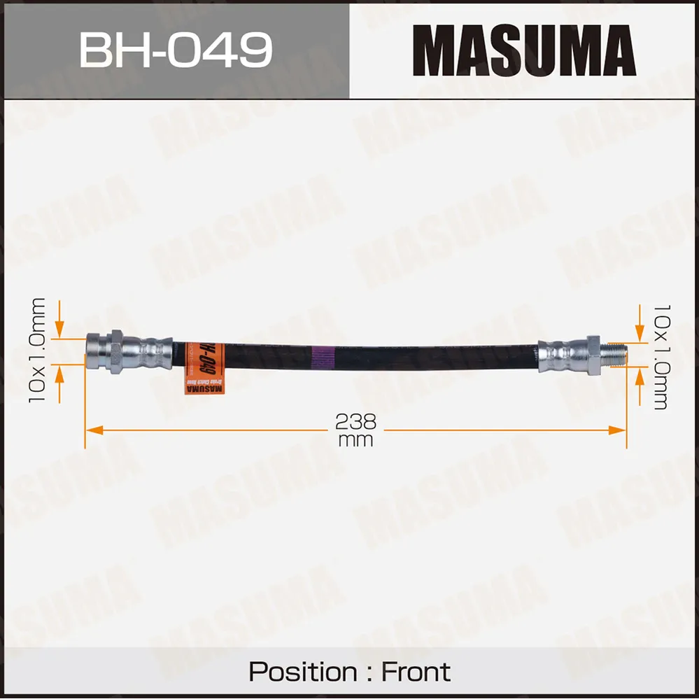 Шланг тормозной передний MITSUBISHI DELICA MASUMA BH-049