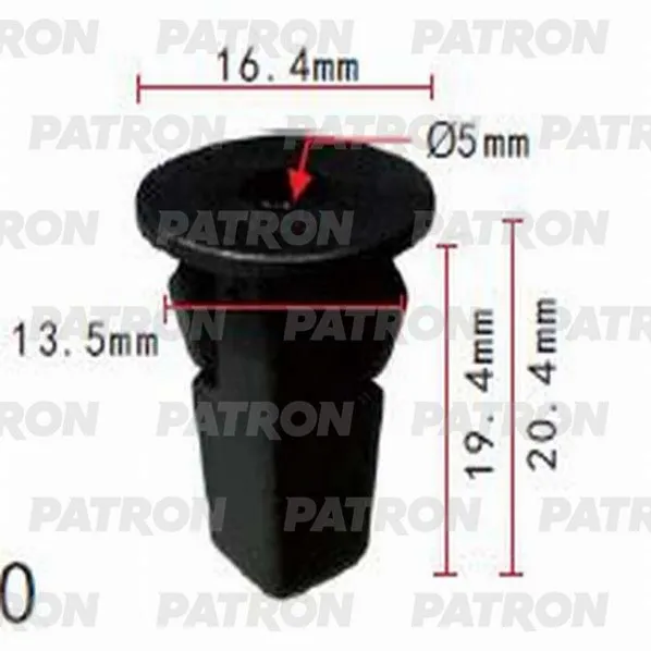 Фиксатор пластиковый (комплект 10шт) Chevrolet, Daihatsu, GM, Lexus, To PATRON P37-0663S