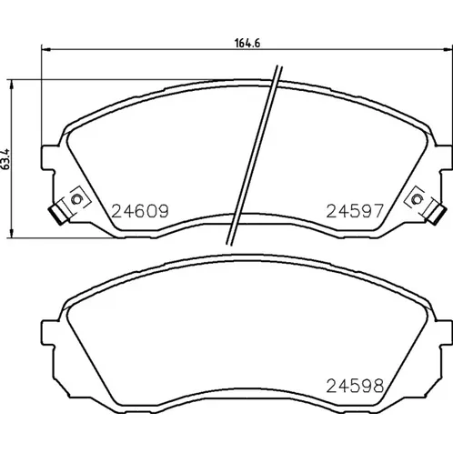Колодки тормозные передние HYUNDAI H-1 / KIA Carnival NISSHINBO NP6005