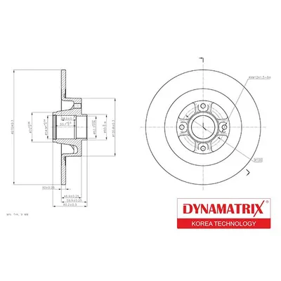 Диск тормозной с подшипником DYNAMATRIX-KOREA DBD1443
