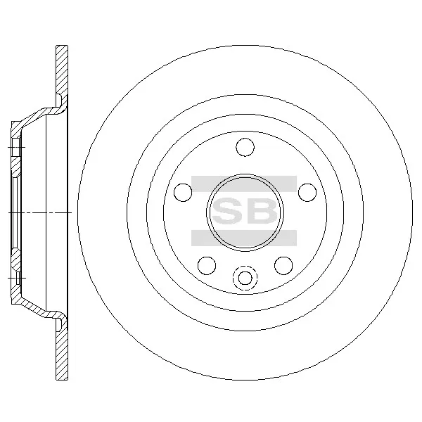 Диск тормозной задний FORD MONDEO IV 1.6-2.5 07-14 / KUGA I 2.0D-2.5 08- SANGSIN BRAKE SD5314