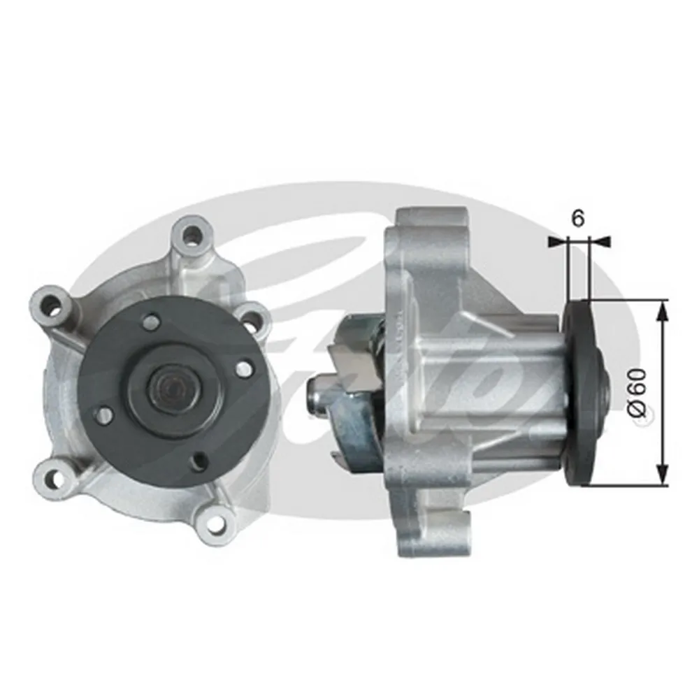 Помпа, водяной насос MB W168 1.4/1.6/1.8L/1.7CDI/1.9CDI all 98-04 GATES WP0134