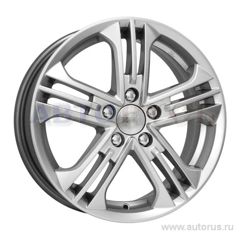 Диск литой R16 6.5J 5x114.3/67.1 ET46 КИК Trinity блэк платинум r62987