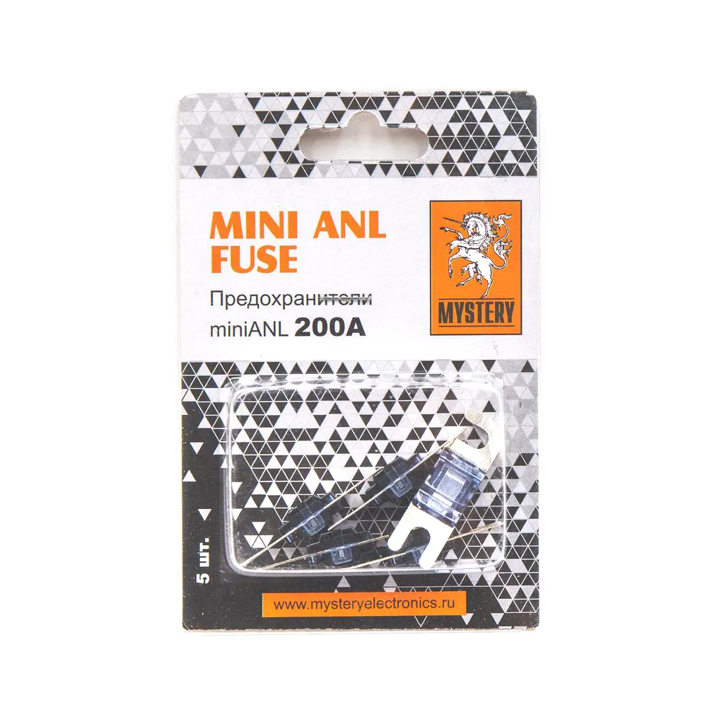 Предохранитель miniANL 200A. Номинальное напряжение 12В. Упаковка 5 шт (блистер) MYSTERY MYSTERY FUSE 200A miniANL