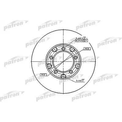 Диск тормозной передний MERCEDES-BENZ: T1 C бортовой платформой 77- PATRON PBD1577