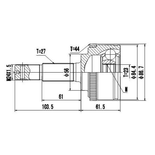 ШРУС наружный NISSAN PRIMERA P12 (01-- 07) ZIKMAR Z87108R