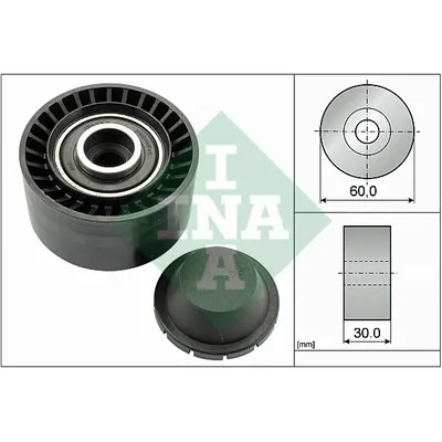 Ролик обводной ремня генератора CITROEN C3, PEUGEOT 206 307 1.4HDI 01 INA 532032010