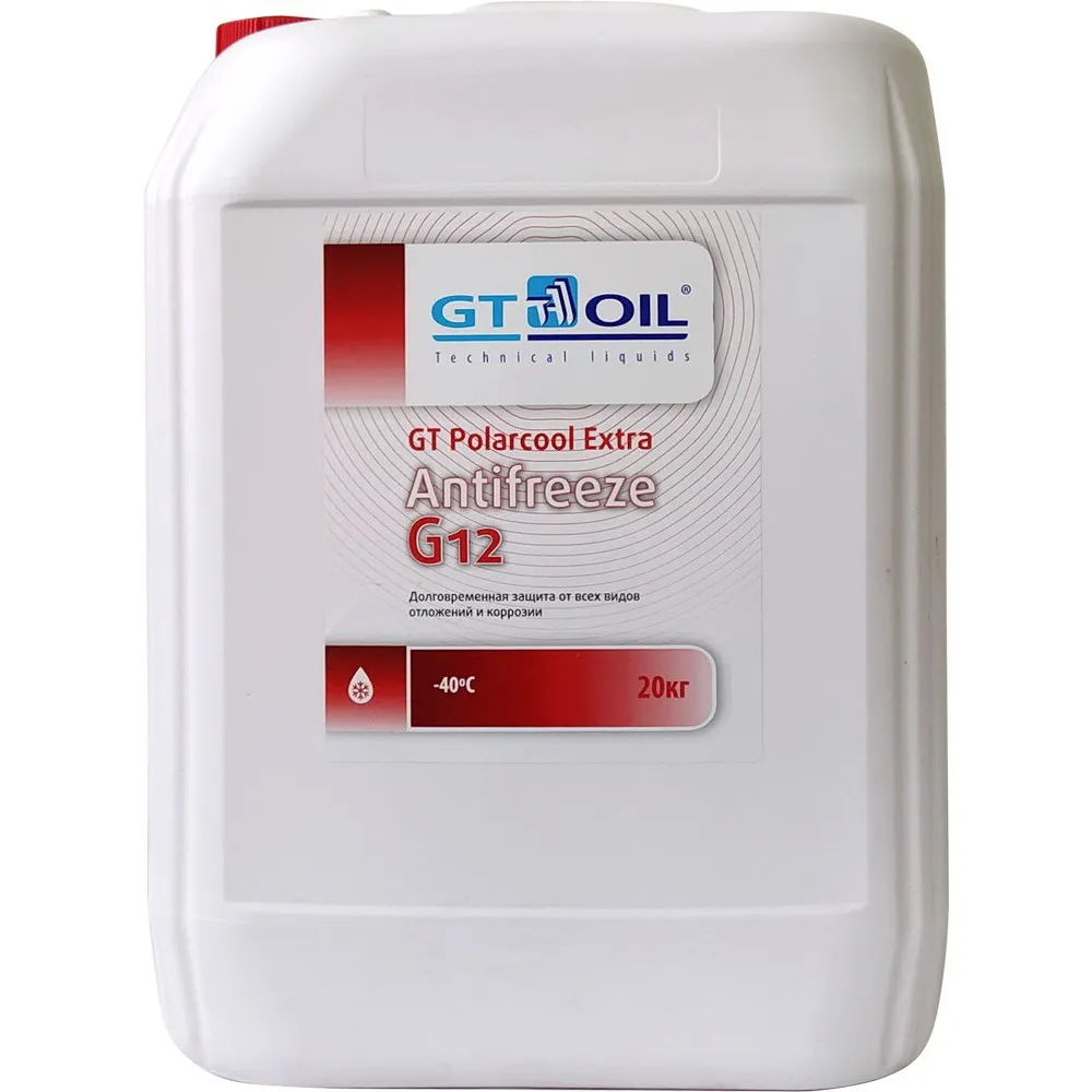 Антифриз GT Polarcool Extra G12 красный, 20 кг 4634444008740