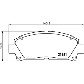 колодки дисковые передние Toyota Carina E 1.6-2.0D 93-97/Avensis 1.6i-2.0TD 97-00 NISSHINBO NP1077