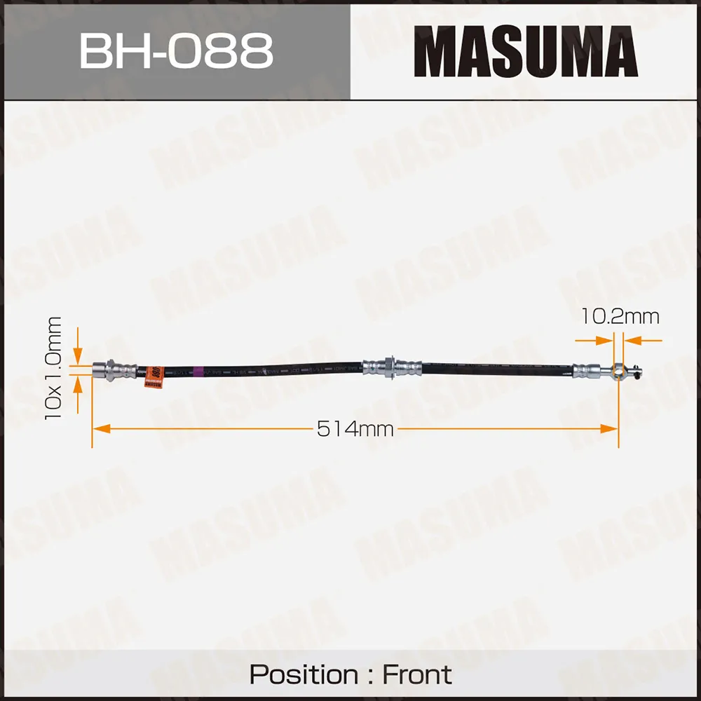 Шланг тормозной передний TOYOTA CROWN MASUMA BH-088