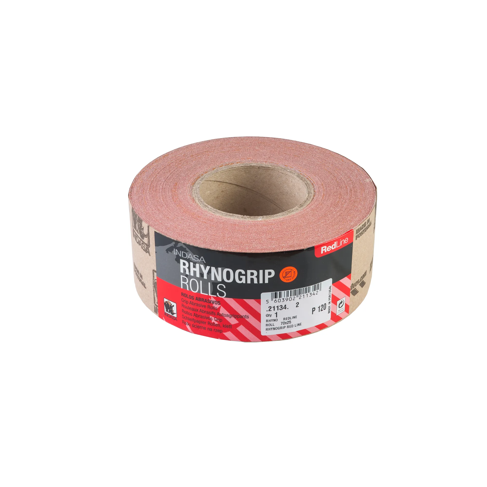 Рулон RHYNOGRIP (крючок-петля) 70 мм x25 м Р120 Indasa 21134
