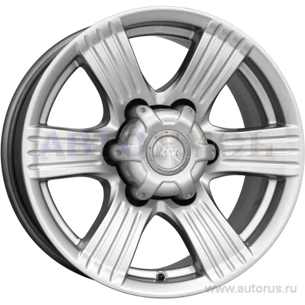 Диск литой R16 8J 6x139.7/107.1 ET0 КИК Невада блэк платинум 17081
