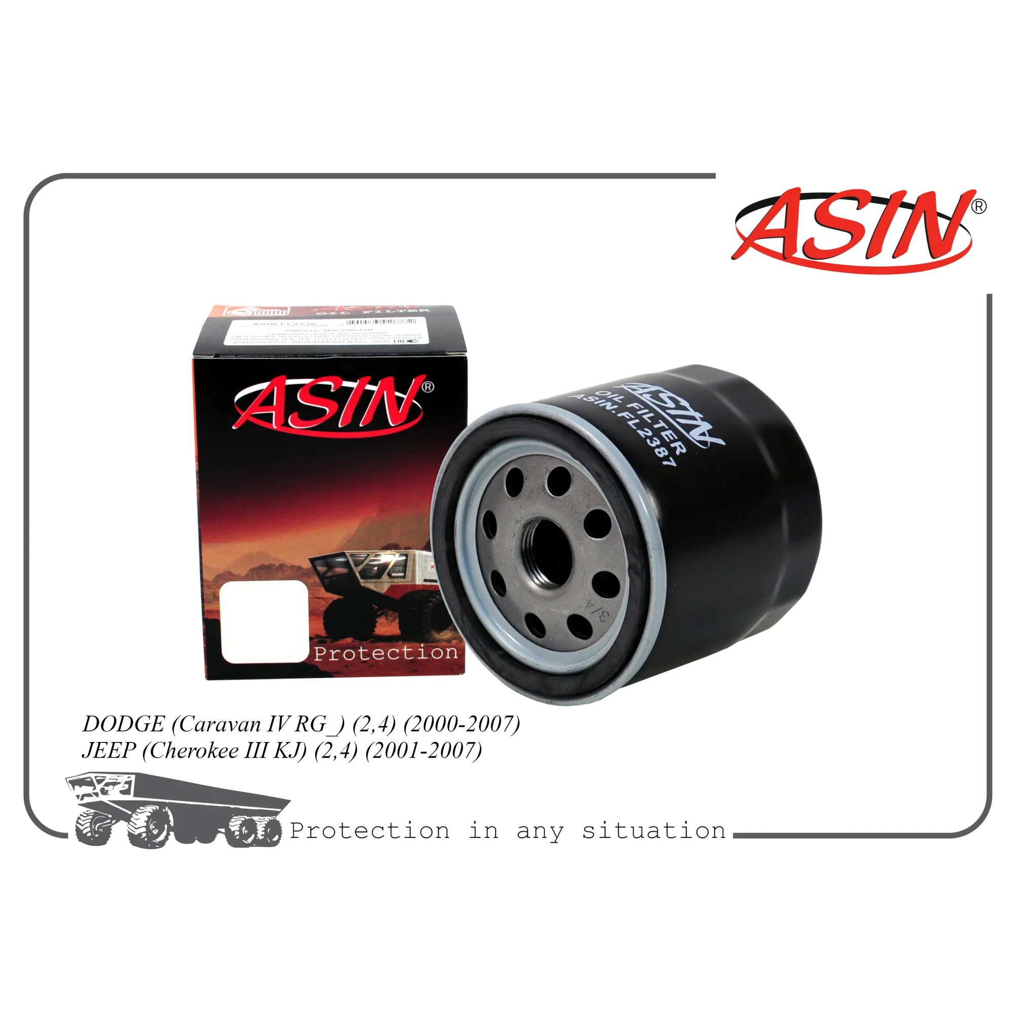 Фильтр масляный 04105409AC/ASIN.FL2387 ASIN ASIN.FL2387