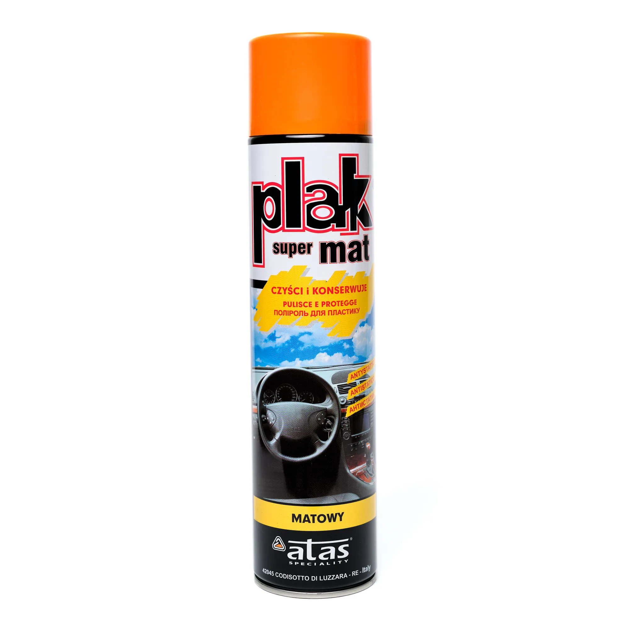 Полироль салона PLAK Super Mat 600 мл (аэр.) Апельсин PLAK 5153