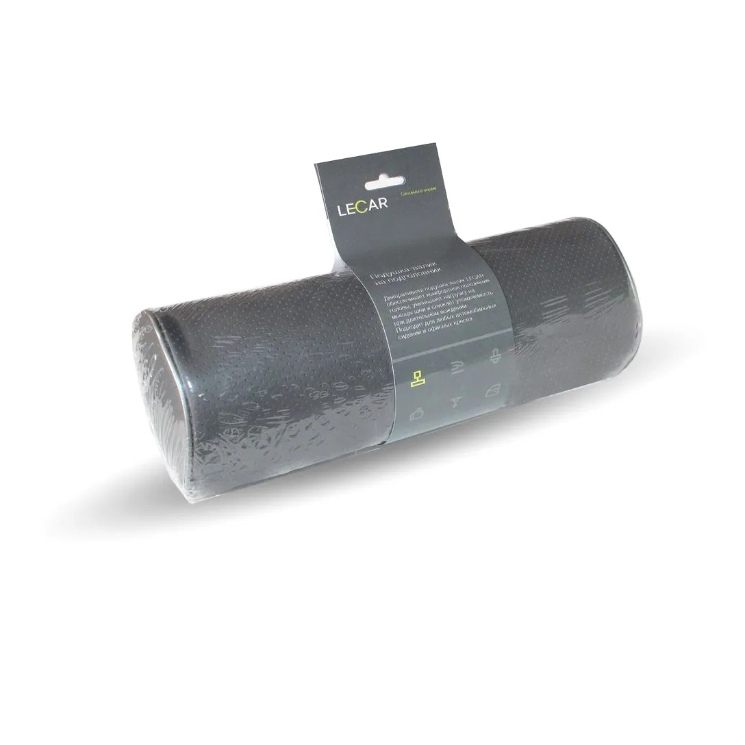 Подушка-валик под шею 30х14 см., искусственная кожа