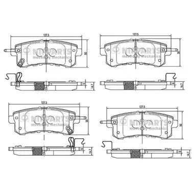 Колодки тормозные NISSAN PATROL III (Y62) 5.6 10- задн.