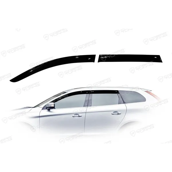 Дефлектора на окна Volvo XC60 2008EuroStandard деф.окон Cobra Tuning VE10408
