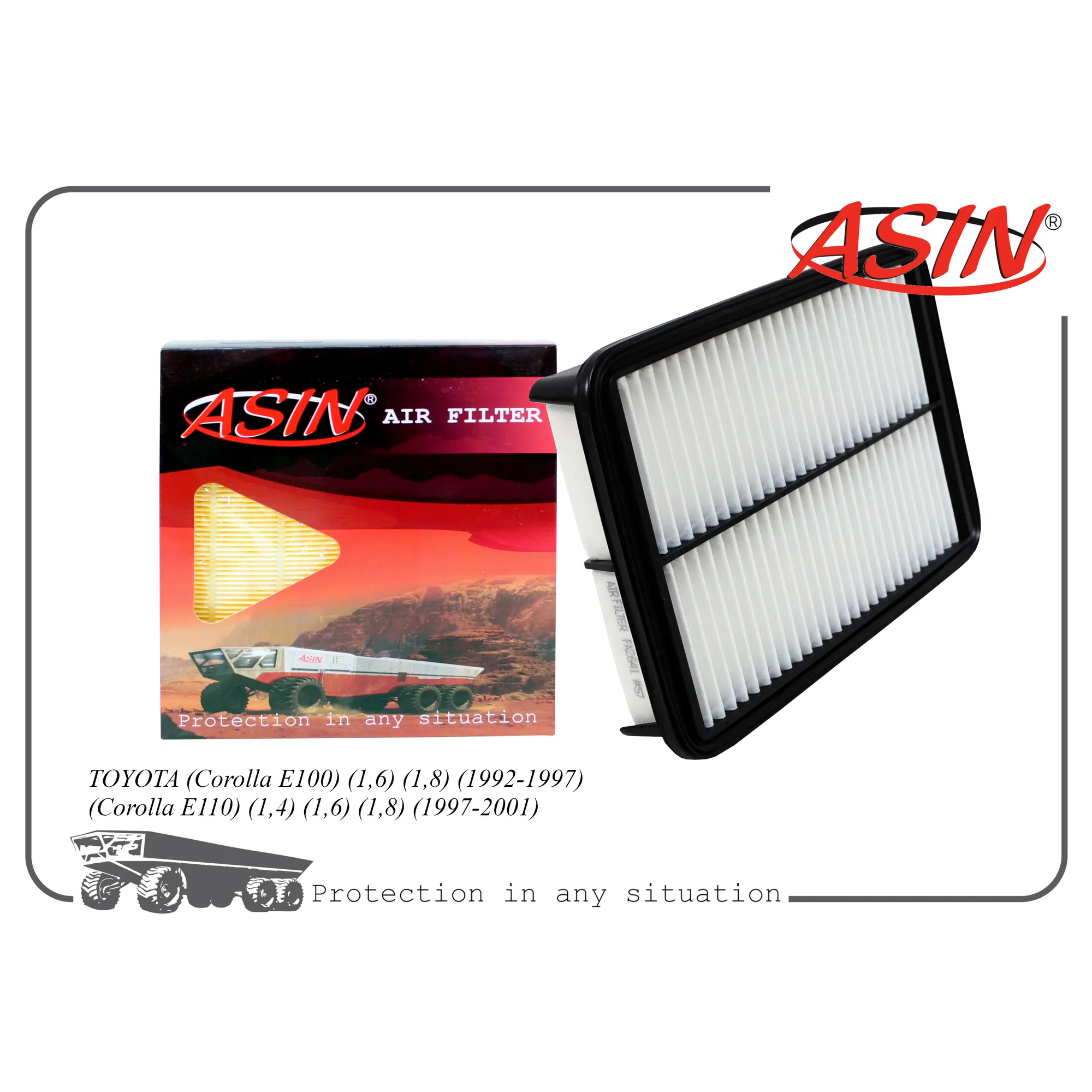 Фильтр воздушный 17801-02030/ASIN.FA2641 ASIN ASINFA2641