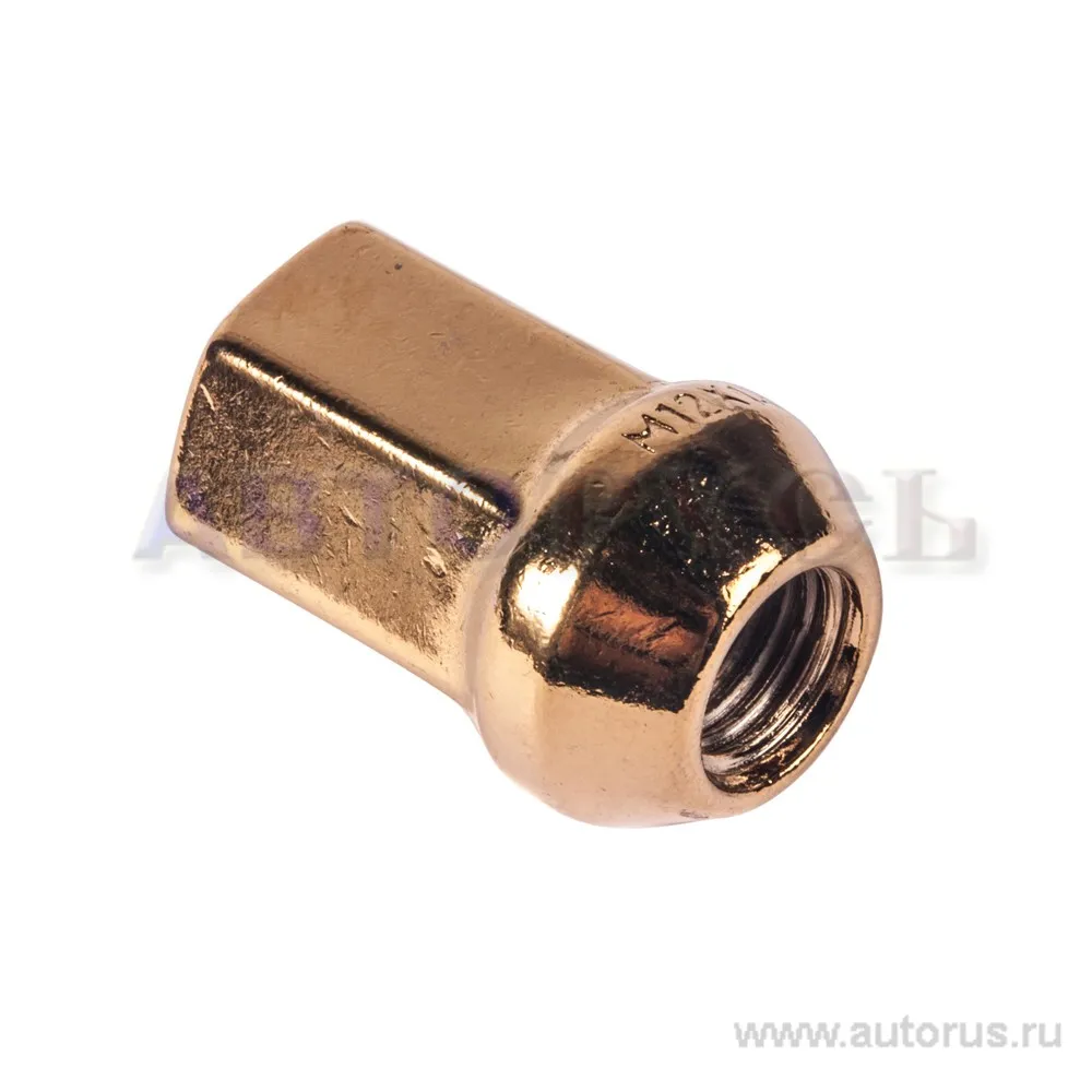 Гайка колесная 12x1.50x35 C19 конус золото закрытая