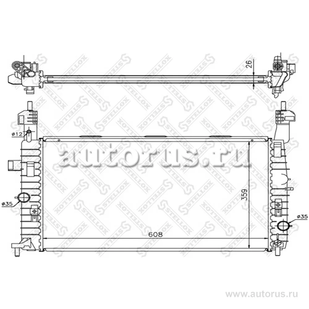 Радиатор Opel Meriva 1.7DTi 03 STELLOX 1026049_SX
