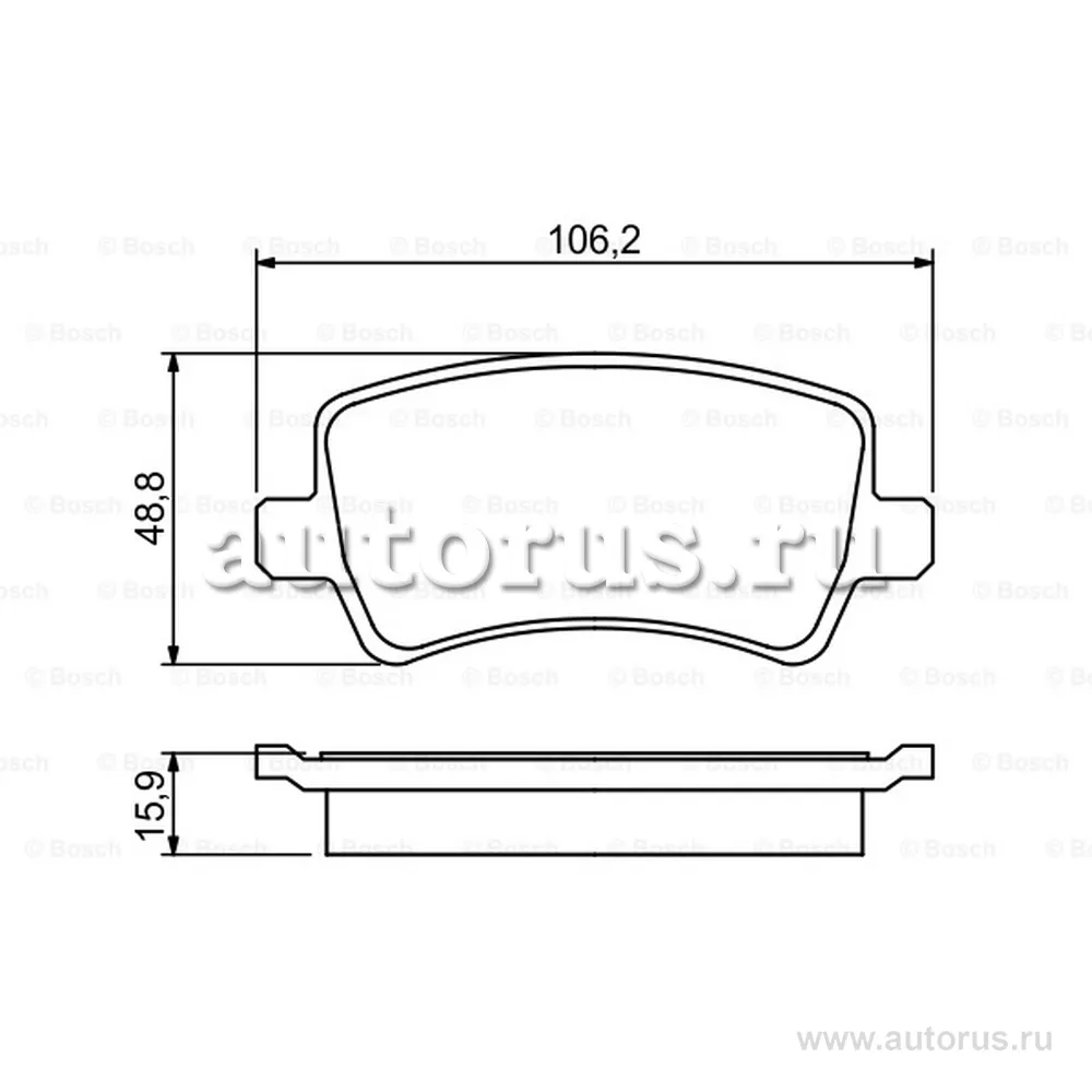 Колодки тормозные FORD GALAXYS-MAXVOLVO S80V70XC60XC70 07- задние BOSCH 0 986 494 248