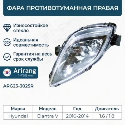 Фара противотуманная правая ARIRANG ARG23-3025R