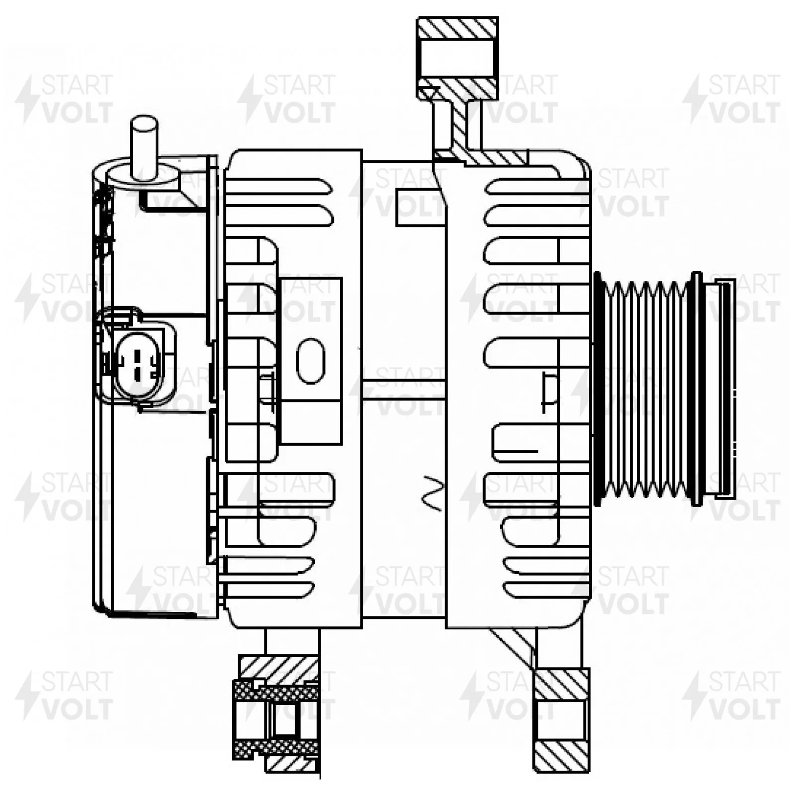 Генератор для Hyundai Tucson (21-)/Creta (21-) 2.0i 120A STARTVOLT LG 0844